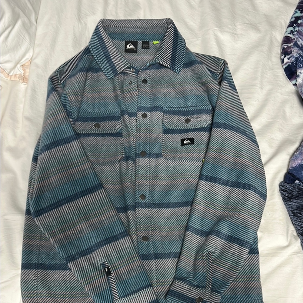 Quiksilver Blue Striped Shacket